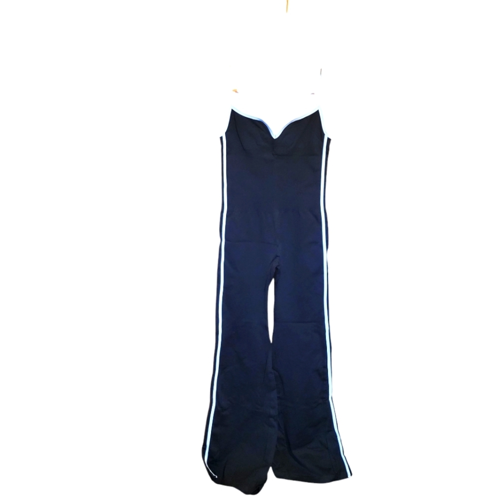 Vilanva Women's Ribbed Stretch Flare Jumpsuit  Size Medium